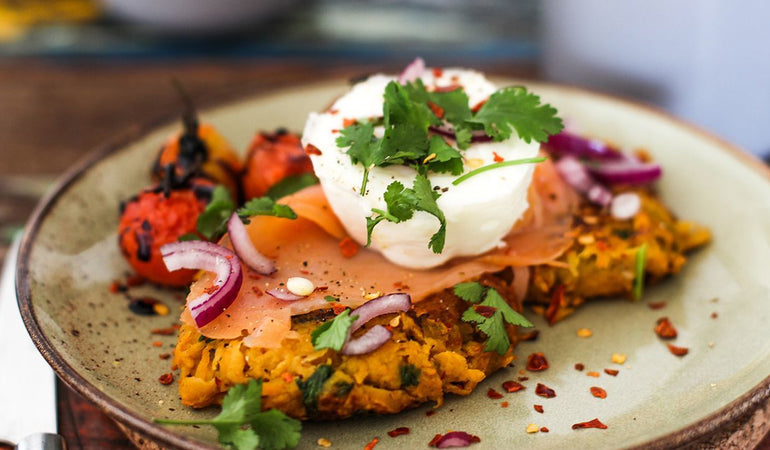 Carrot & Feta Fritters With Mint-Garlic Yoghurt