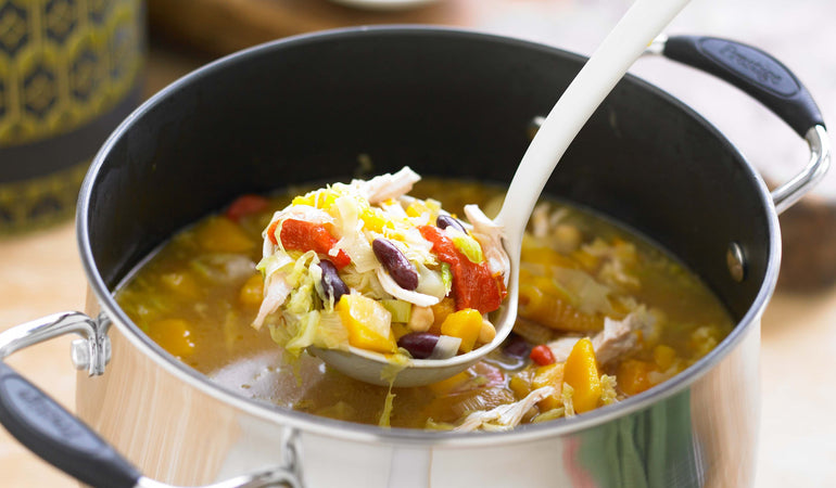 Chicken, Butternut Squash and Bean Soup