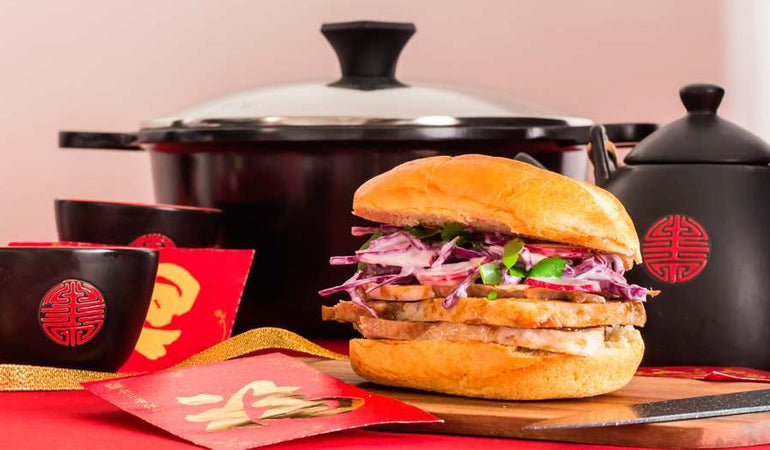 Chinese Red Pork with Radish and Coriander Slaw