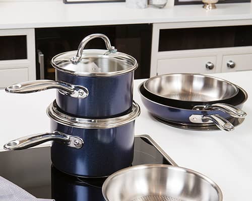 Looking for the best stainless steel cookware? Look no further than the 10 year stainless steel range in metallic blue from Prestige. Our stainless steel pans come with a 10 year guarantee, so you can be confident of their quality.