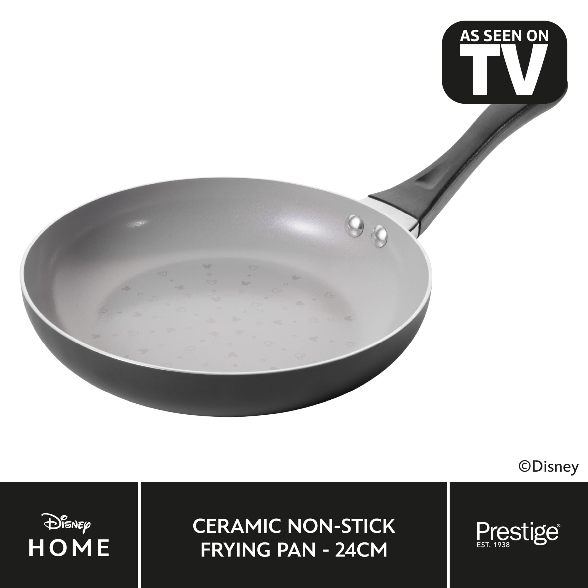 Disney Monochrome Mickey Mouse Ceramic Non Stick Frying Pan