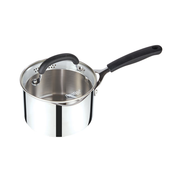 Made to Last: Stainless Steel Saucepan & Straining Lid - 3 Sizes: 16cm, 18cm and 20cm