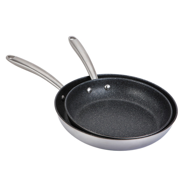 Scratch Guard Stainless Steel Induction Frying Pan - Twin Pack