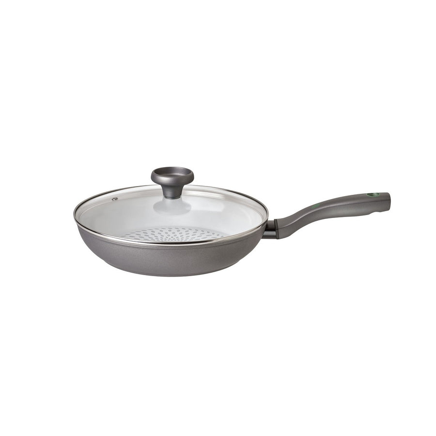 Earth Pan: Ceramic Non-Stick Frying Pan with Lid - 28cm
