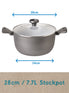Earth Pan: Ceramic Non-Stick Stockpot With Lid - 7.7L/28cm