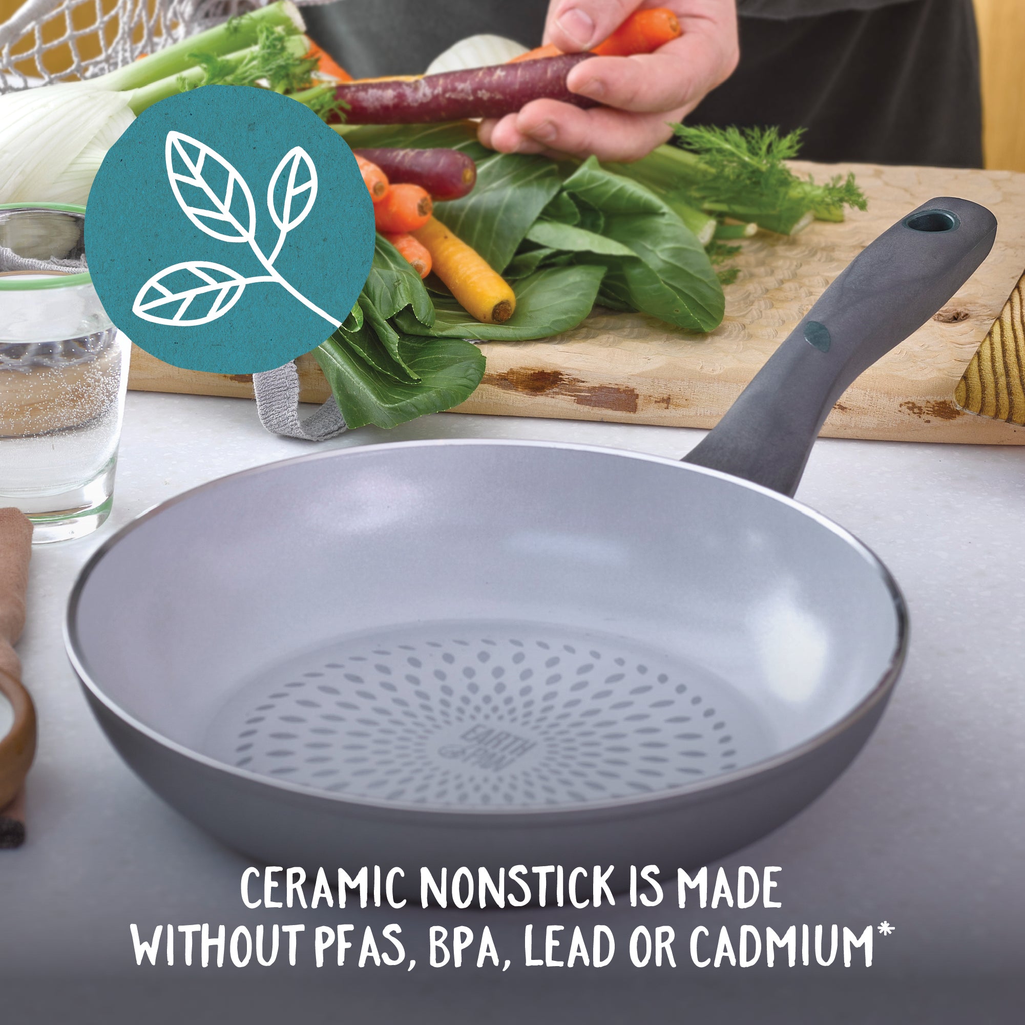 Earth Pan: Ceramic Non-Stick Frying Pan - Triple Pack