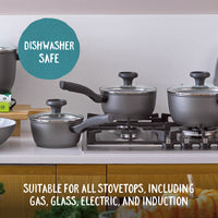 Earth Pan: Ceramic Non-Stick Saucepan & Frying Pan Set - 5 Piece