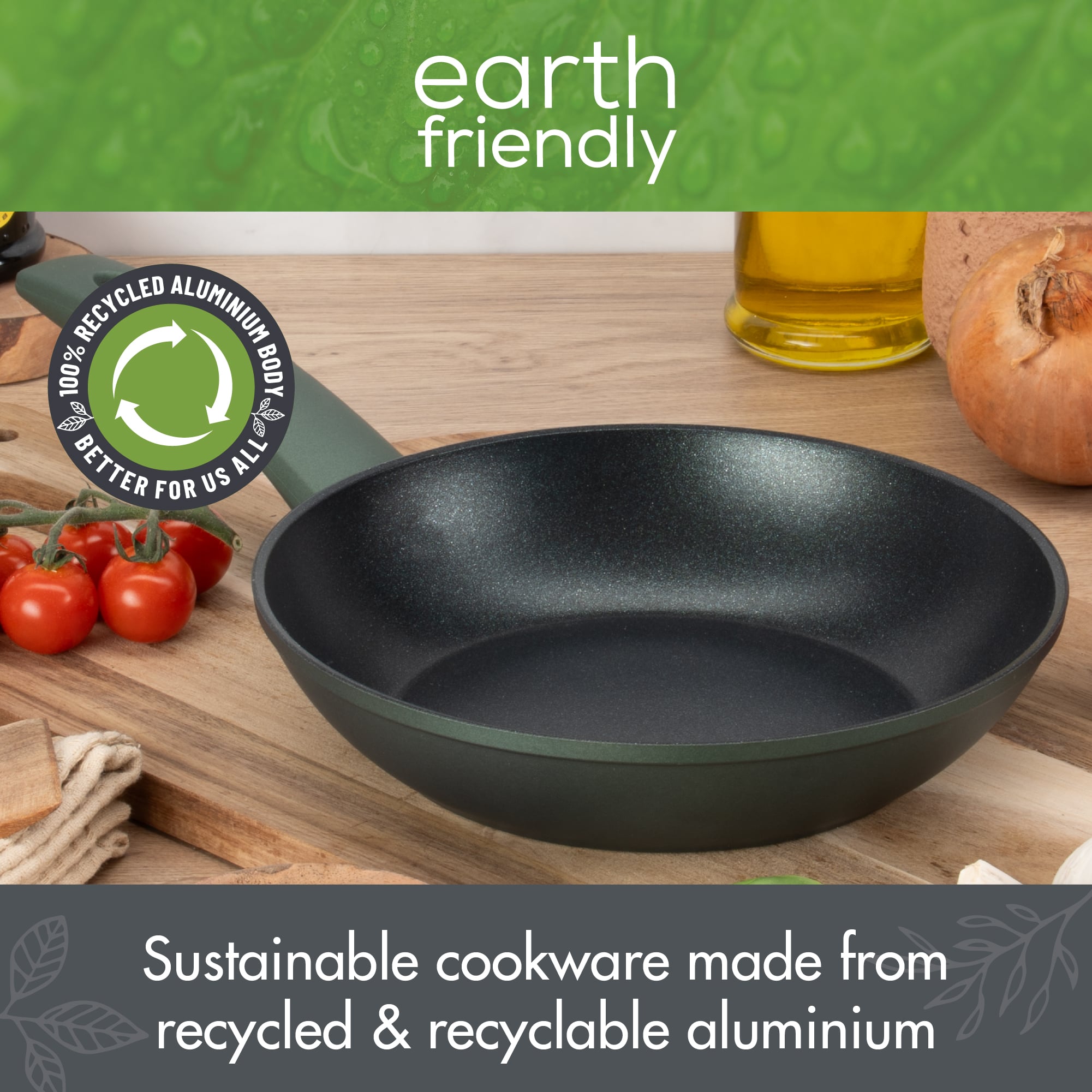 Earth Friendly Non-Stick Frying Pan Recyclable