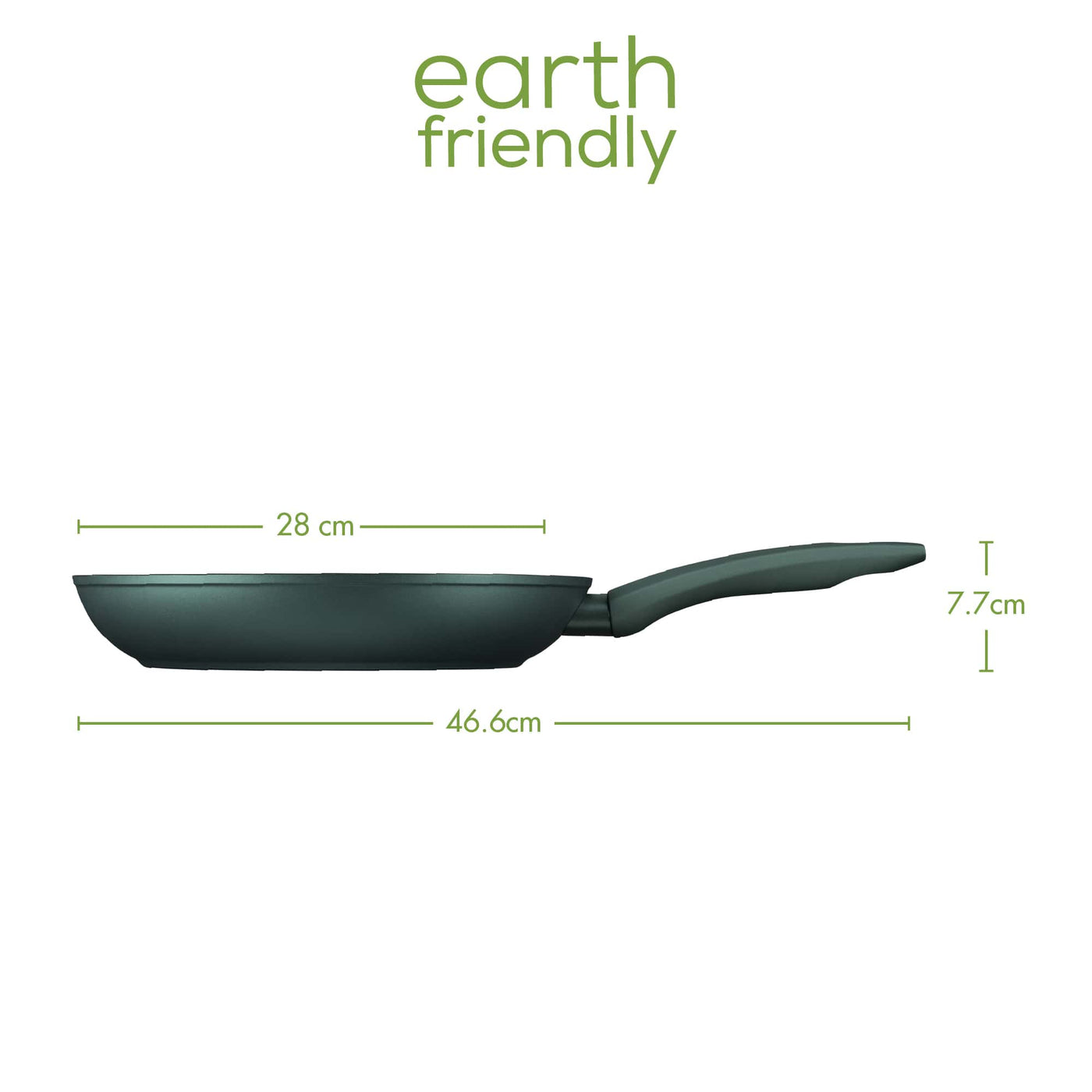 Earth Friendly Large Non-Stick Frying Pan Dimensions