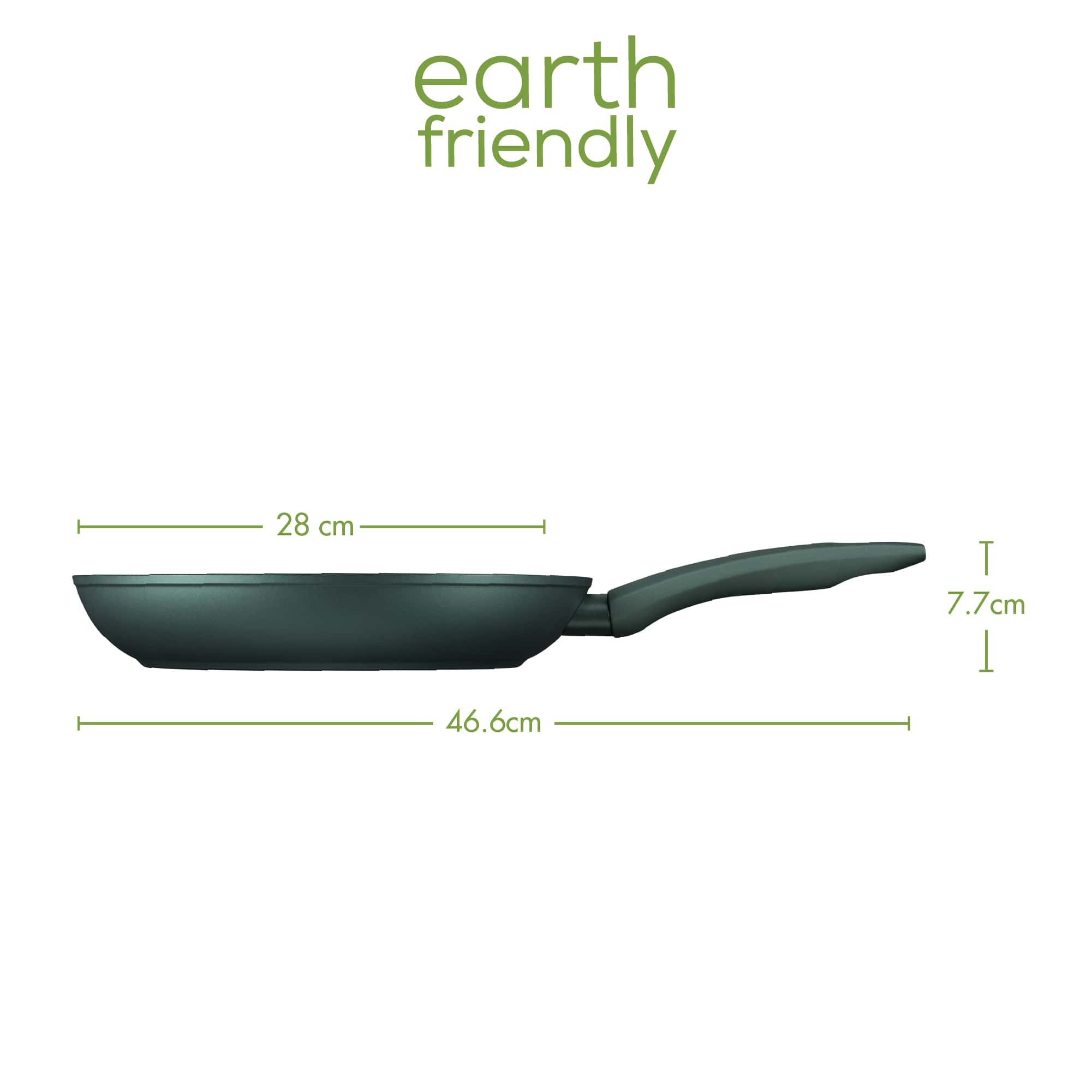 Earth Friendly Large Non-Stick Frying Pan Dimensions