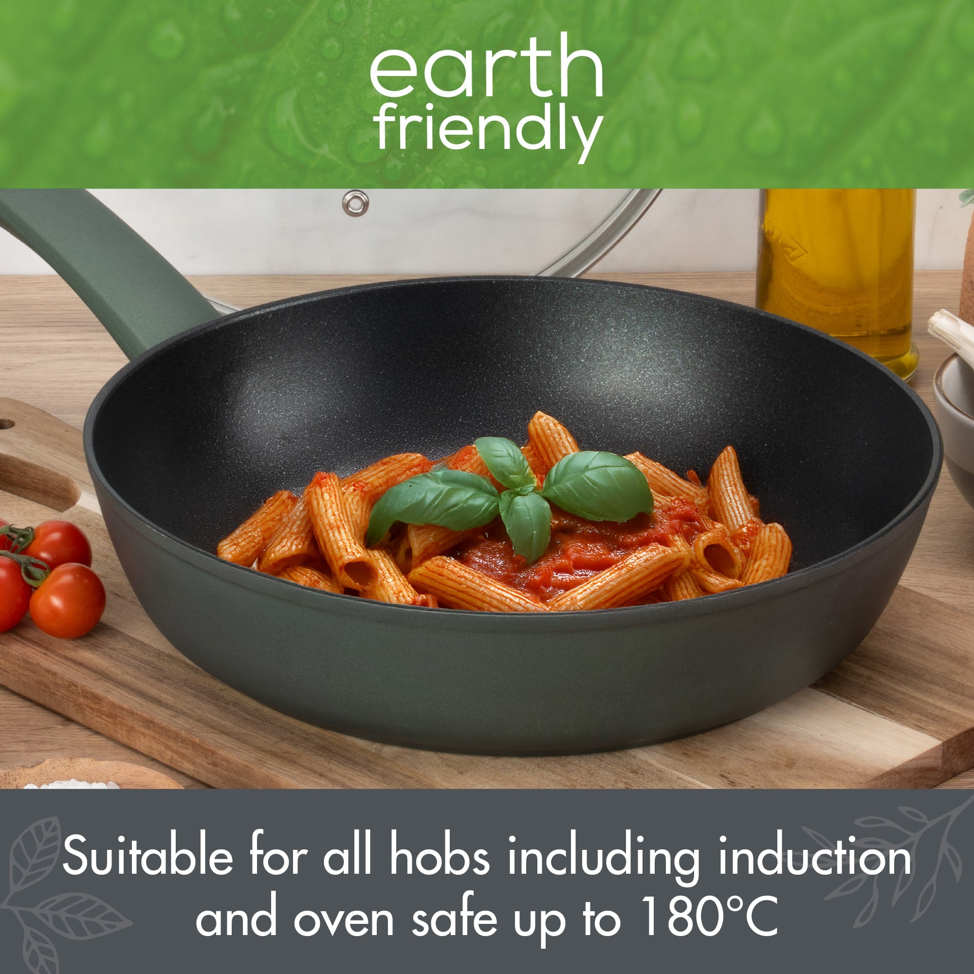 Earth Friendly Covered Saute All Hobs Suitable