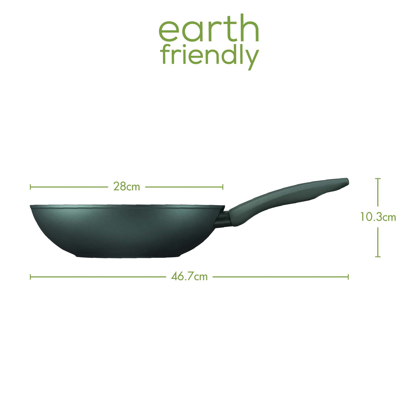 Earth Friendly Non-Stick 28cm Wok Dimensions