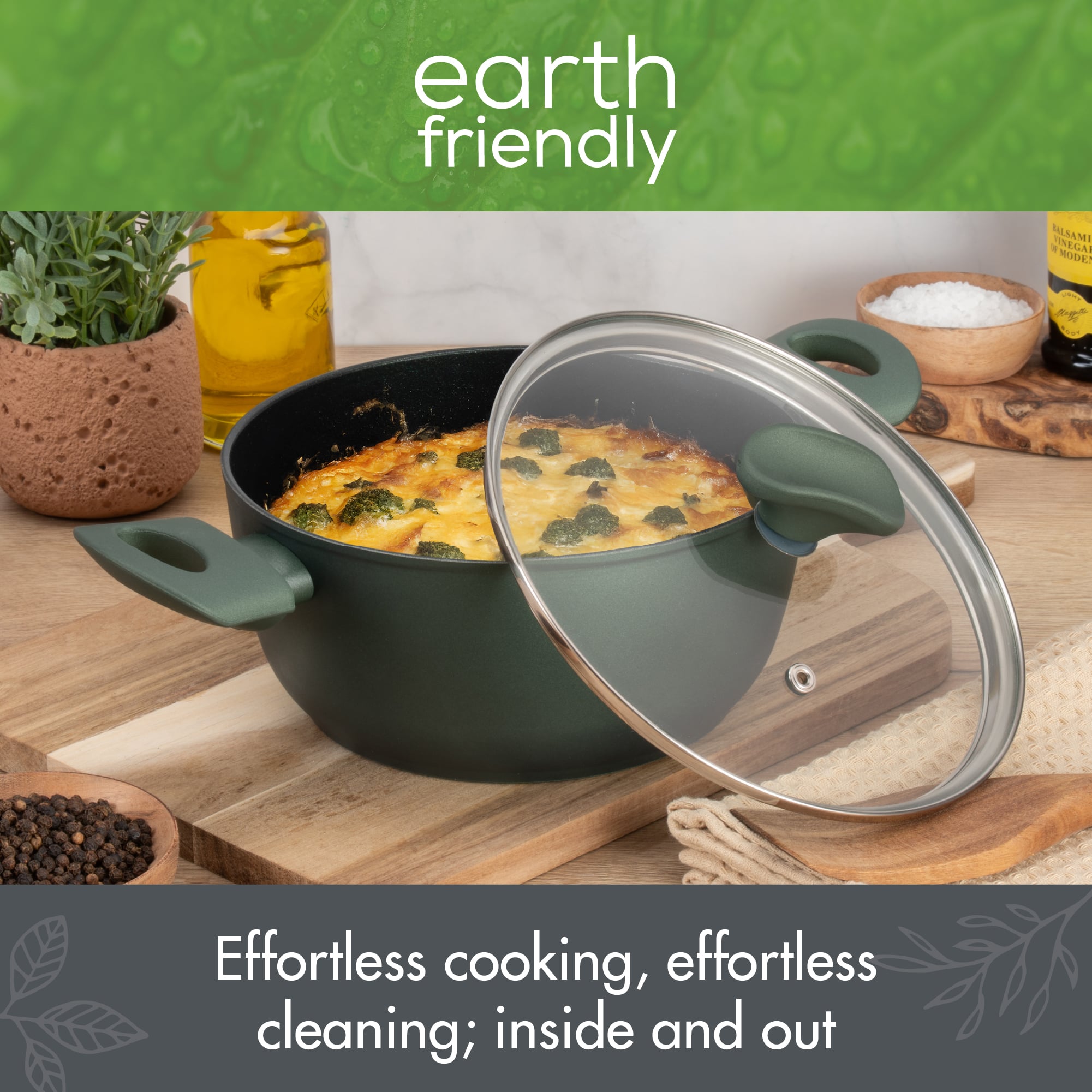 Earth Friendly Stock Pot & Lid Easy Clean
