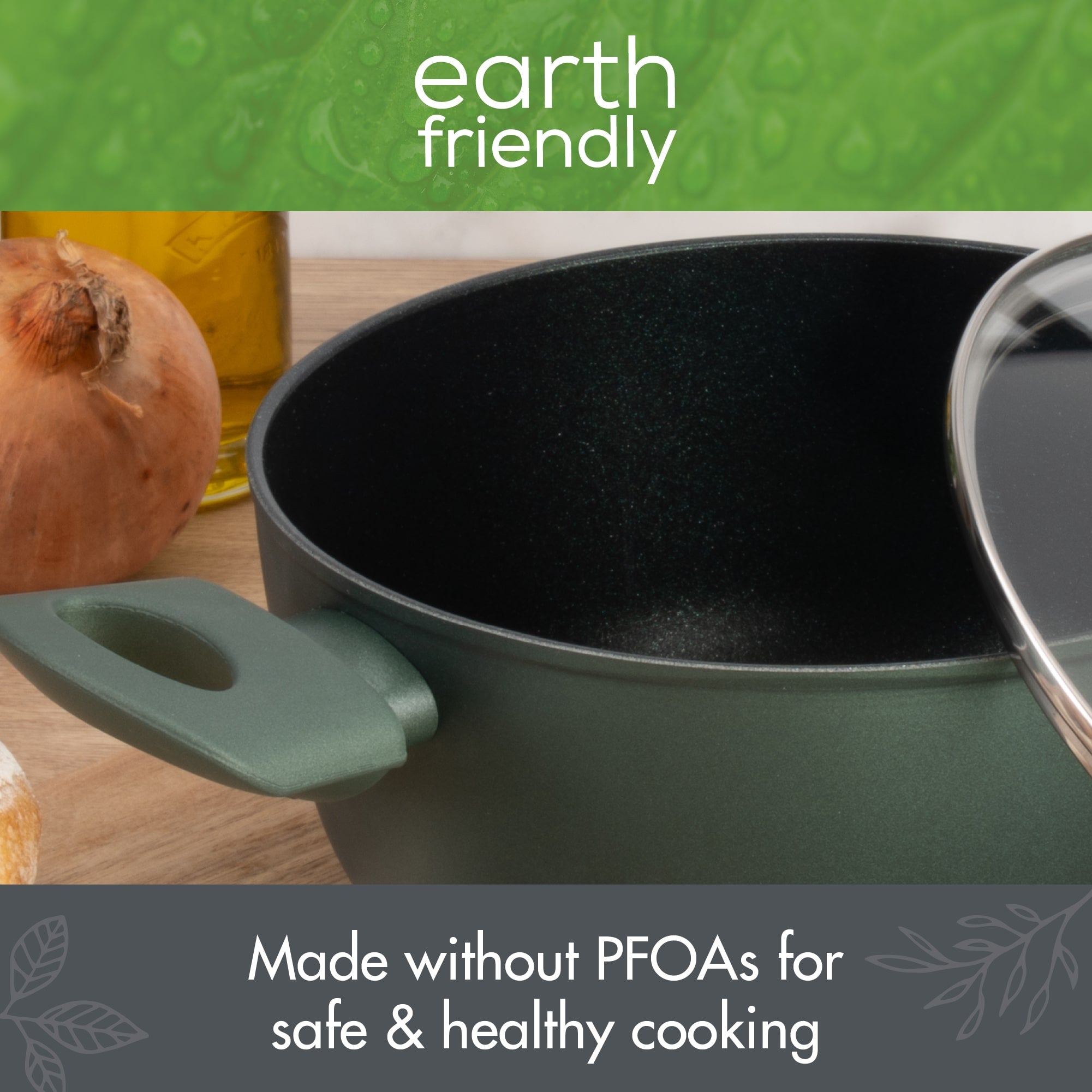 Earth Friendly Stock Pot & Lid PFOAs Safe
