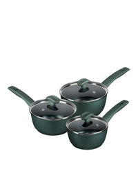 Earth Friendly: Non-Stick Induction Saucepan & Lid Set - 3 Pieces