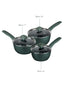 Earth Friendly: Non-Stick Induction Saucepan & Lid Set - 3 Pieces