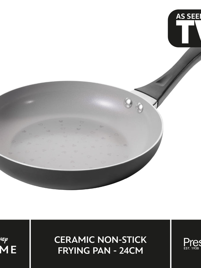 Disney Monochrome Mickey Mouse: Ceramic Non-Stick Frying Pan 24cm