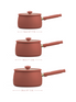 Ceramic Non-Stick Saucepan Set - 3 Piece