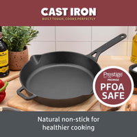 Cast Iron: Casserole & Glass Lid - 5.7L, Frying Pan & Grill Pan Set - 3 Pieces