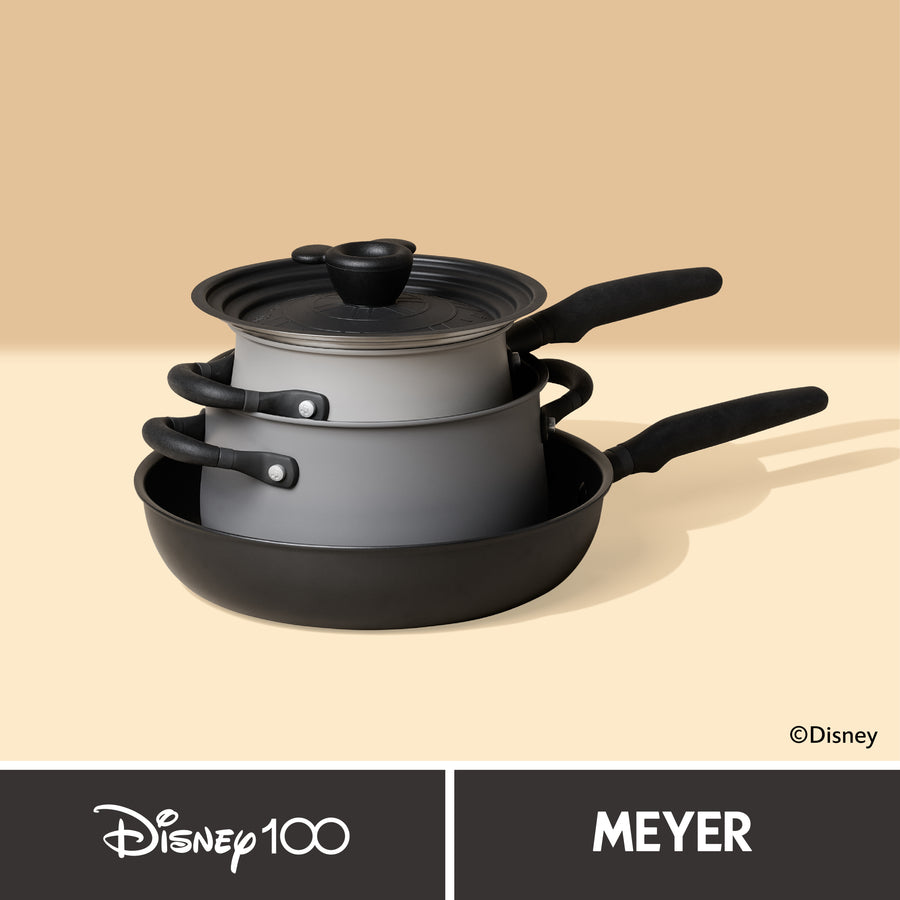 Disney 100 Anniversary Steamboat Willie Stackable Non-Stick Pan Set - 4 Pieces