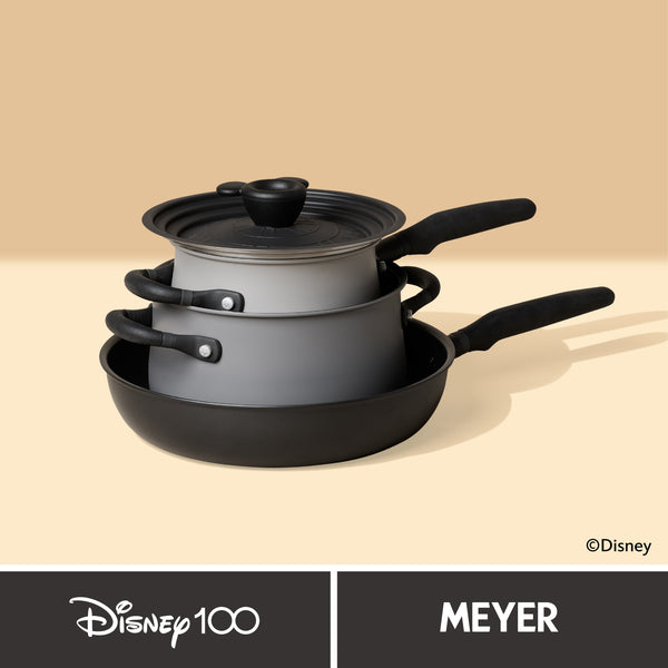 Disney 100 Anniversary Steamboat Willie Stackable Non-Stick Pan Set - 4 Pieces