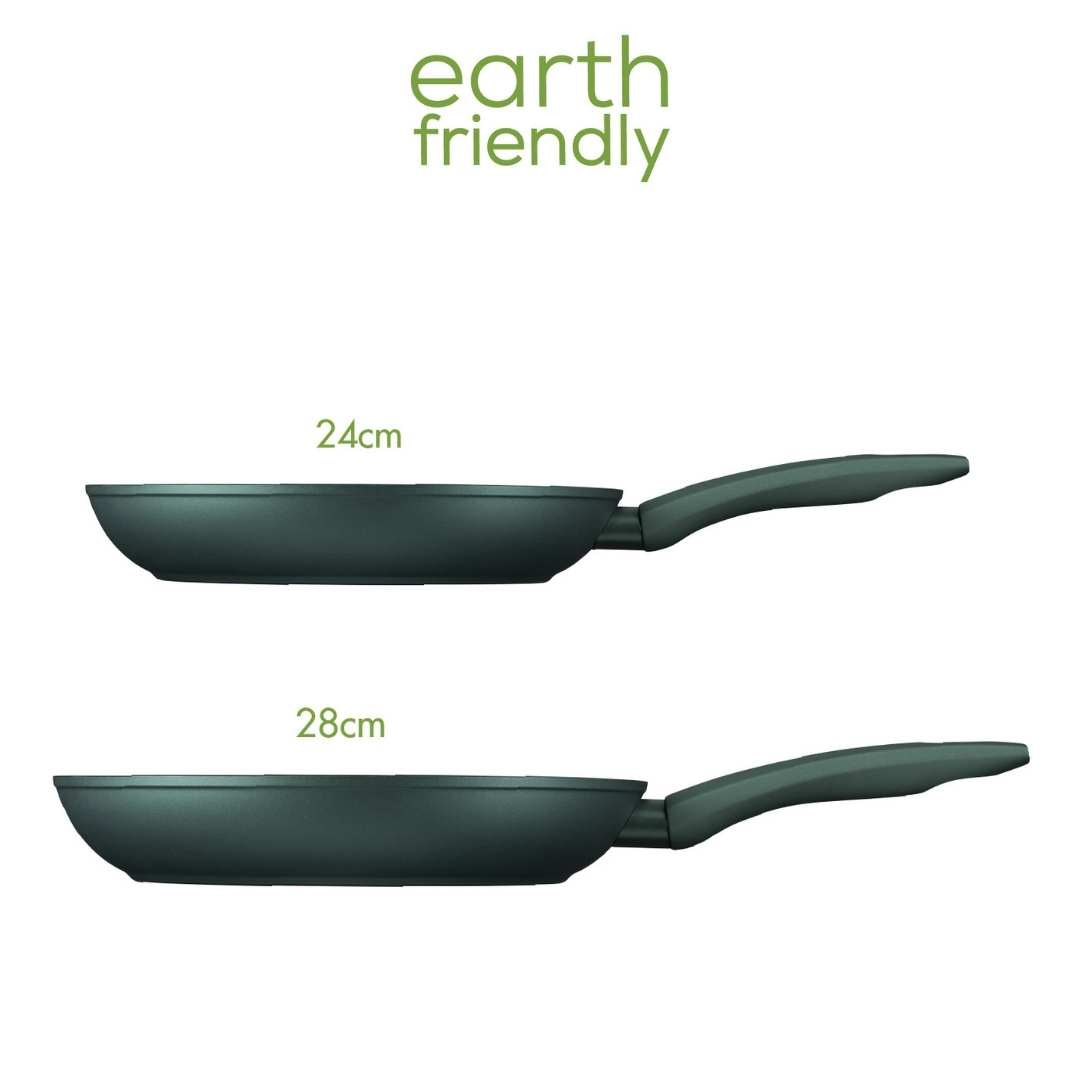 Earth Friendly: Non-Stick Induction Frying Pan - Twin Pack