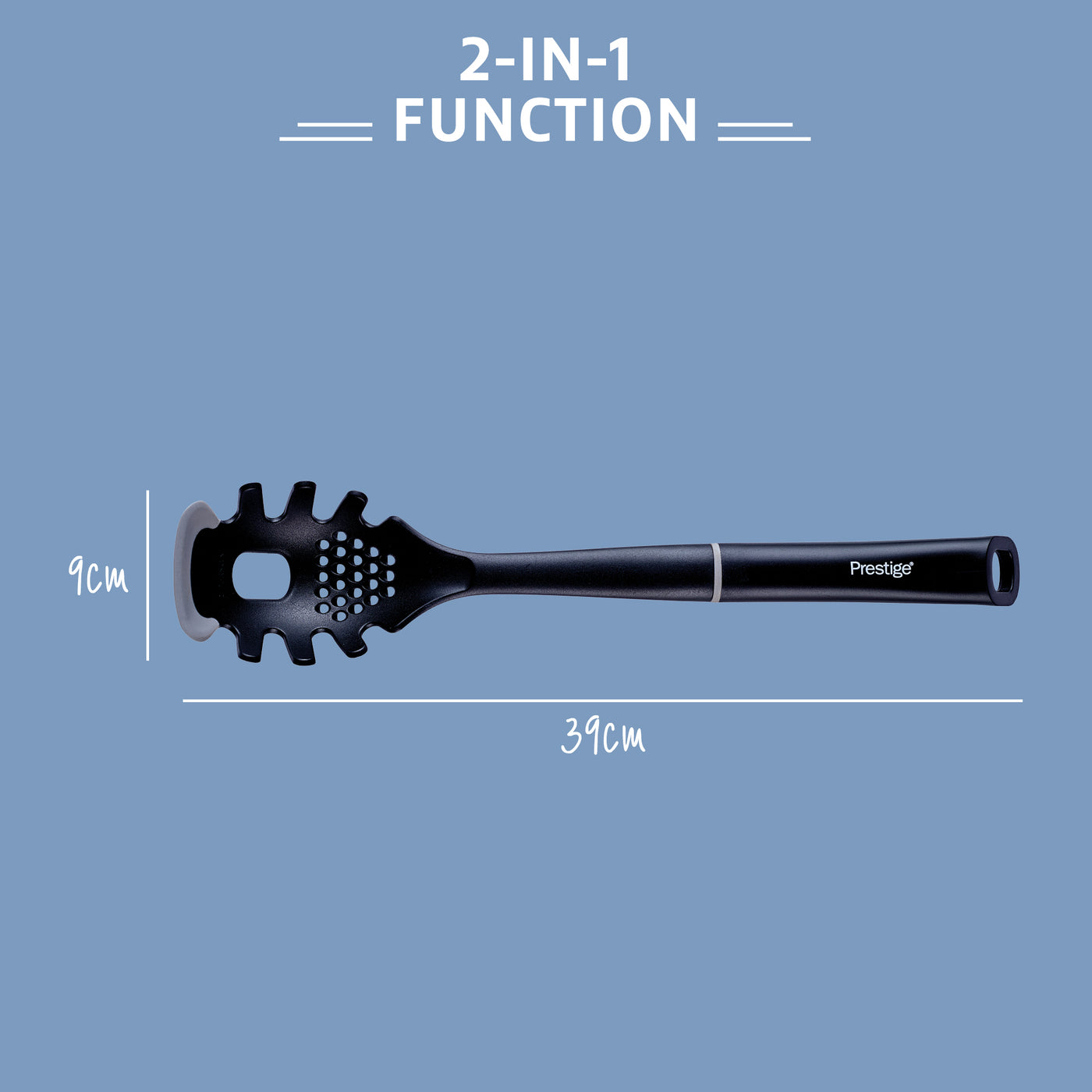 2-in-1 Kitchen Utensil - Pasta Server with Silicone Edge