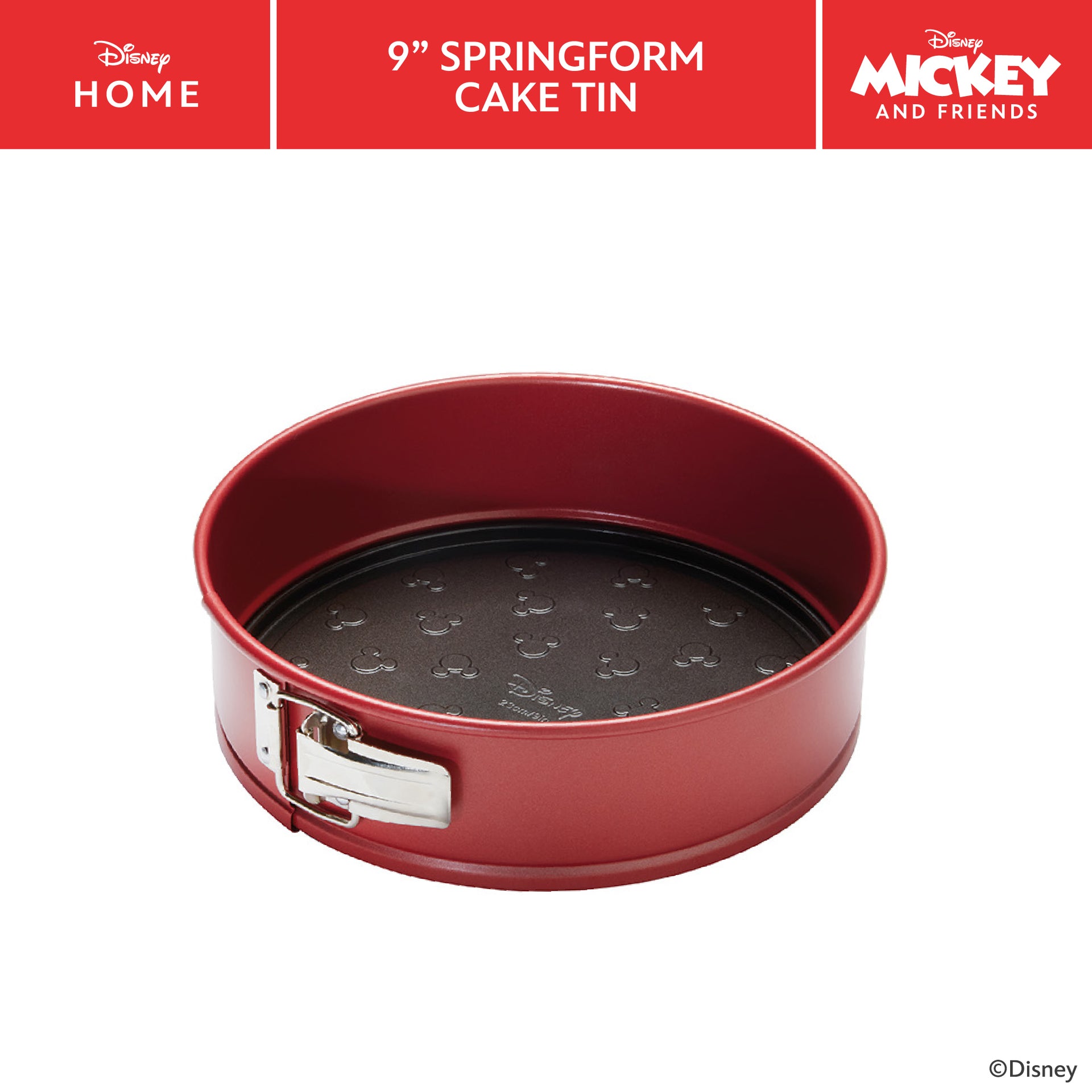 Disney Bake Mickey Springform Non Stick Round Cake Tin 23cm Diameter