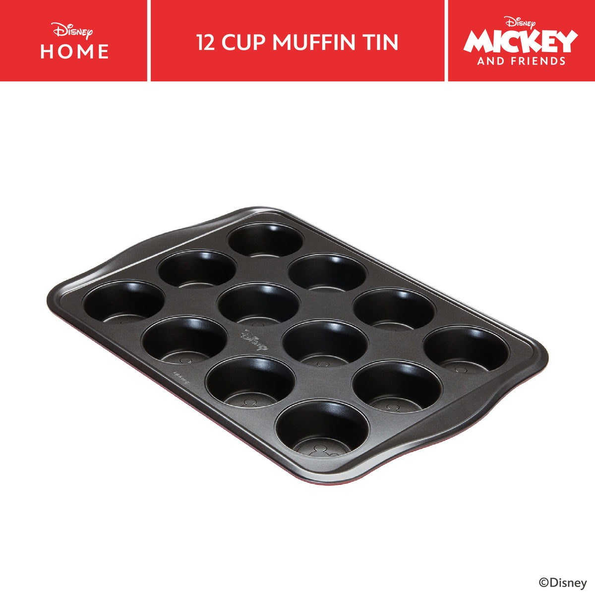 Disney Bake Mickey Non Stick Muffin Tin 12 Cup