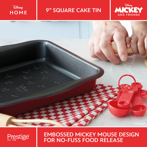 Square Cake Tin 23 x 23cm Disney Bake with Mickey Prestige