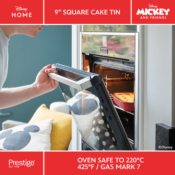 Square Cake Tin 23 x 23cm Disney Bake with Mickey Prestige