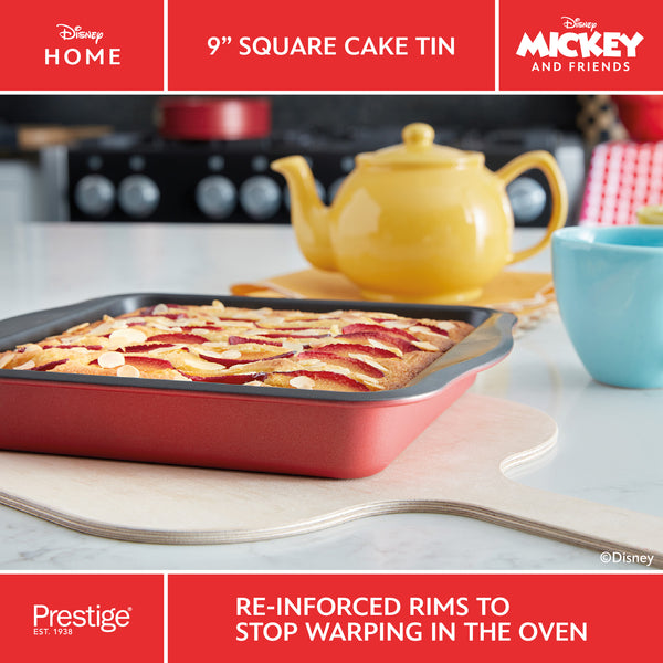 Square Cake Tin 23 x 23cm Disney Bake with Mickey Prestige