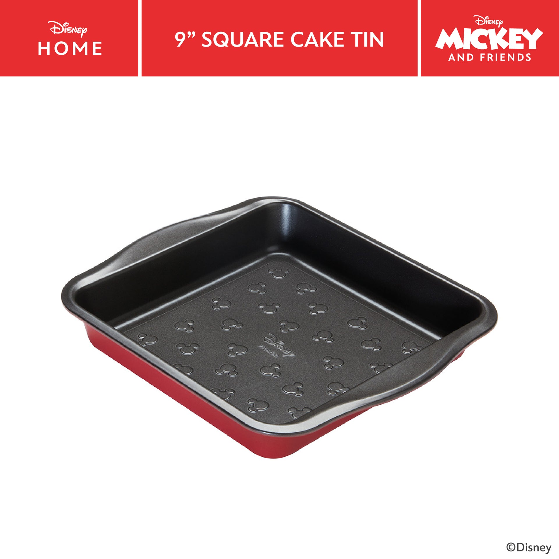 Disney Bake Mickey Non Stick Square Cake Tin 23cm x 23cm
