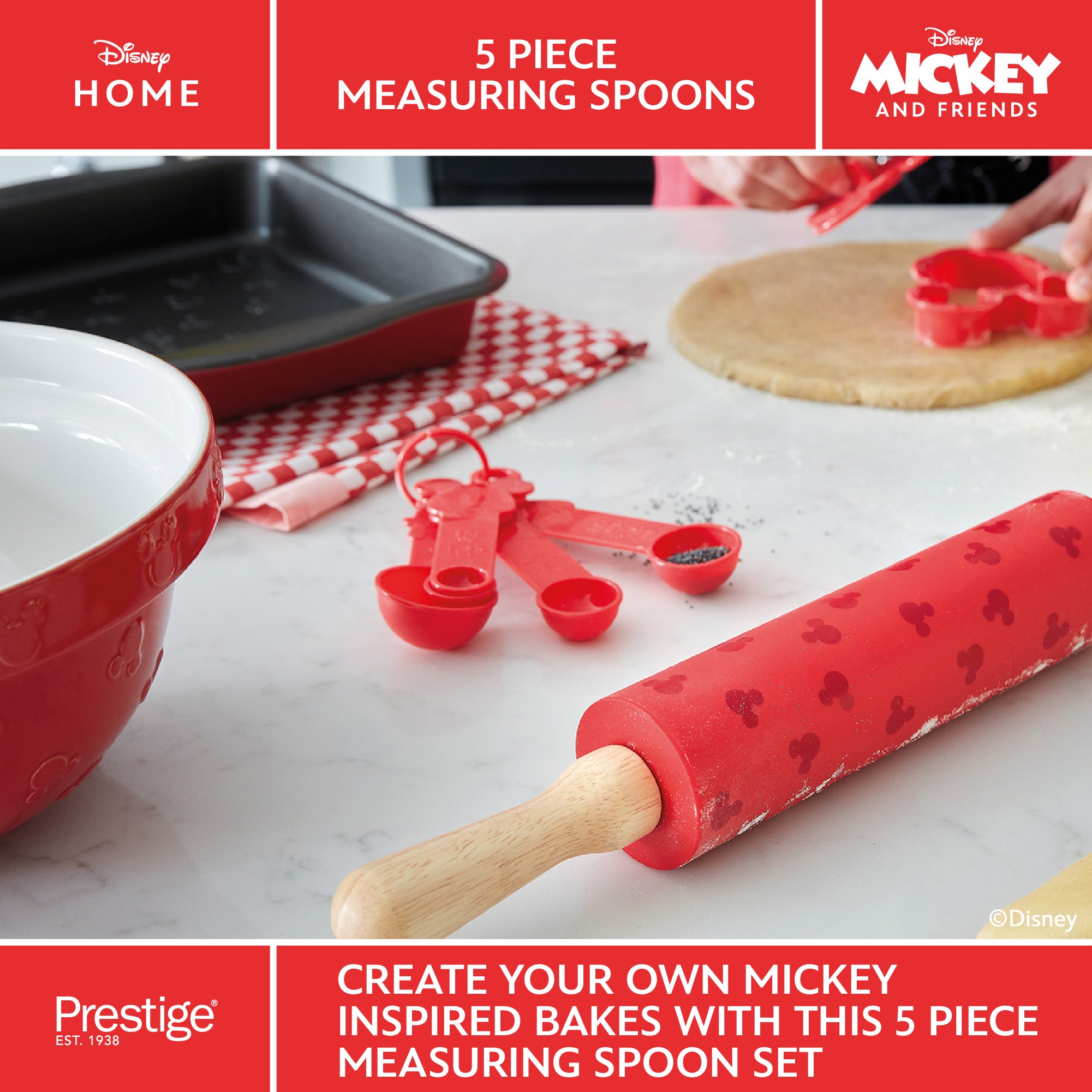 Disney Bake with Mickey Nesting Measuring Spoon Set 5 Piece