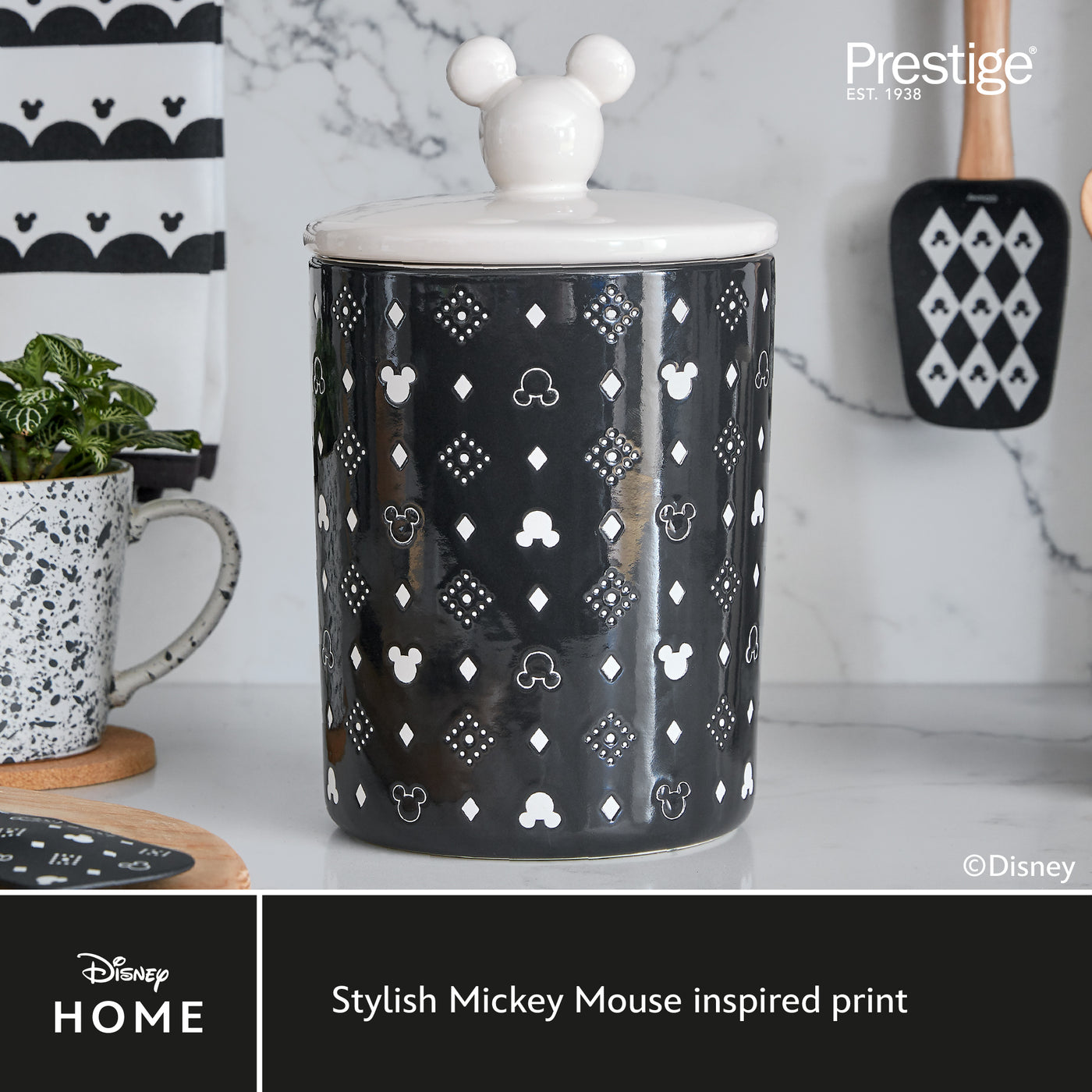 Asda Disney Tea Coffee Sugar Disney Monochrome Mickey Mouse