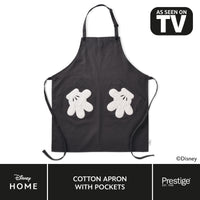 Disney Monochrome Mickey Mouse: Cotton Apron & Pockets