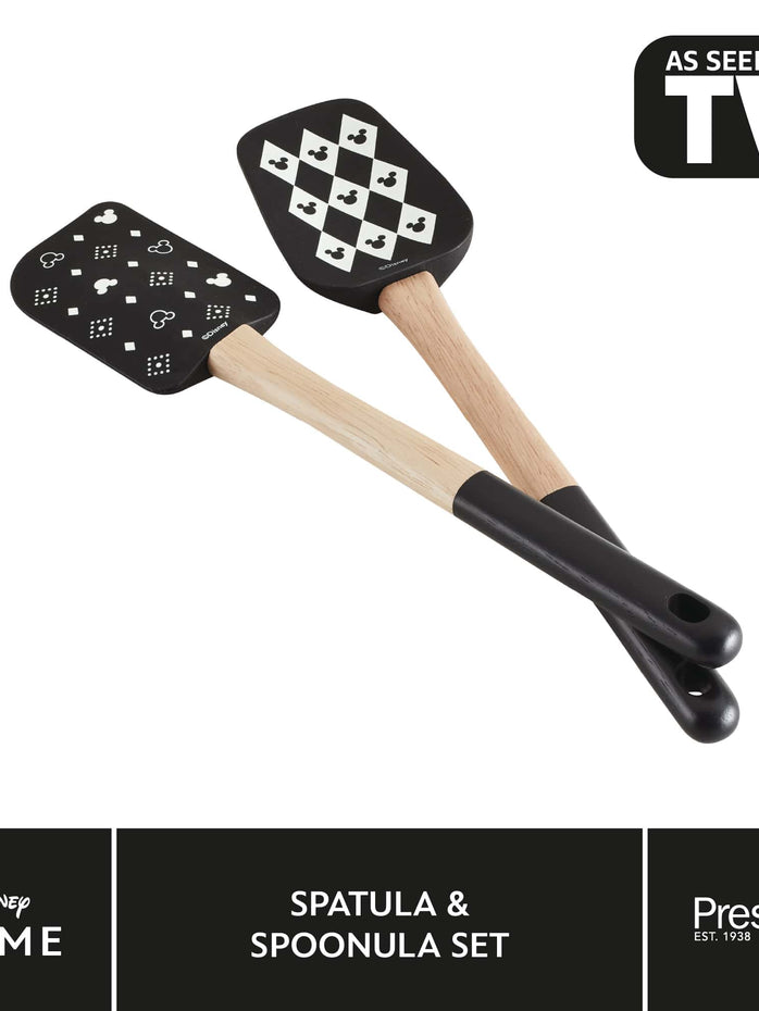 Disney Monochrome Mickey Mouse: Spatula, Spoonula, Silicone Kitchen Utensil Set