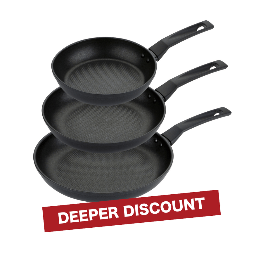 9 X Tougher: Non-Stick Frying Pan - Triple Pack