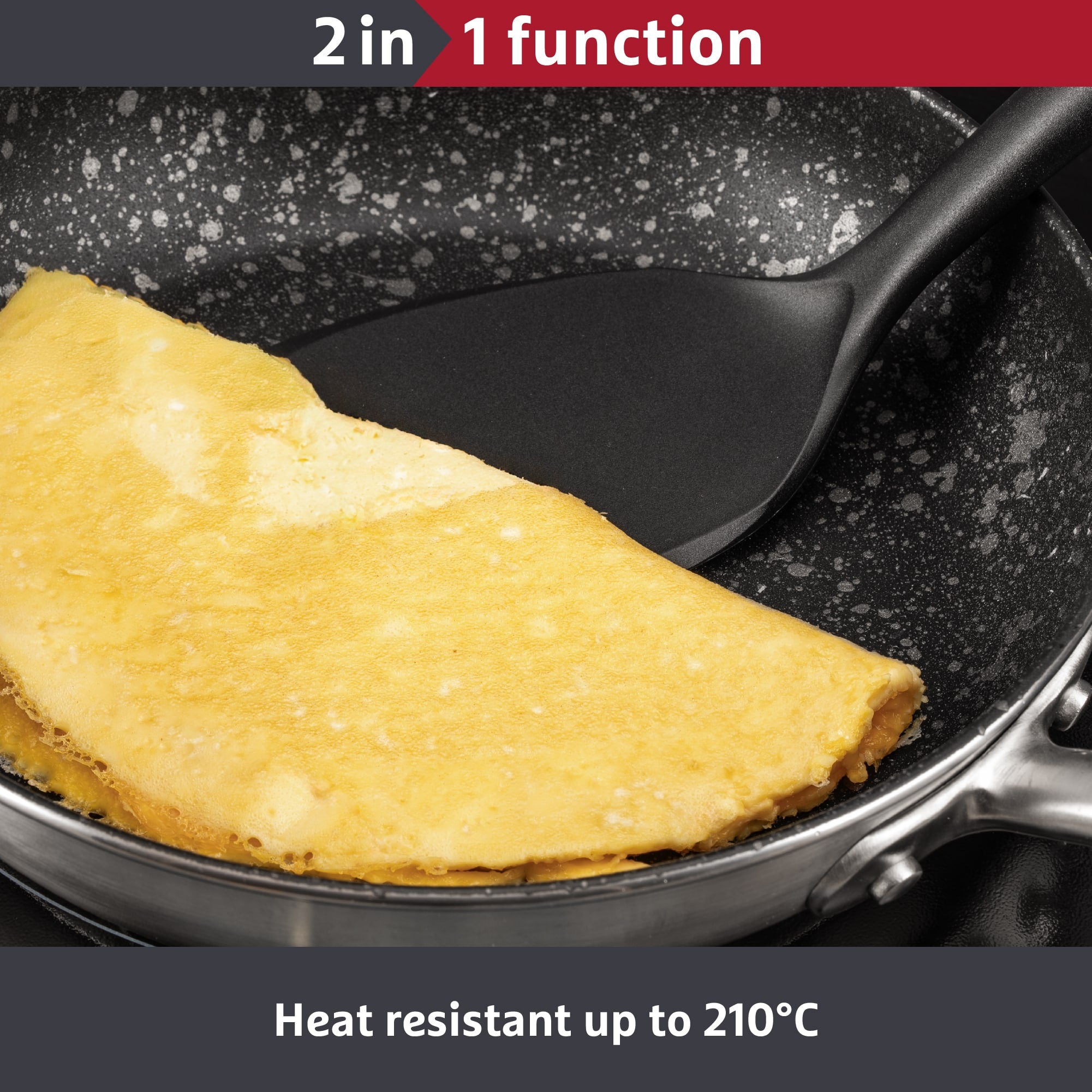 Prestige 2-in-1 Kitchen Tools - Solid Turner Heat Resistant