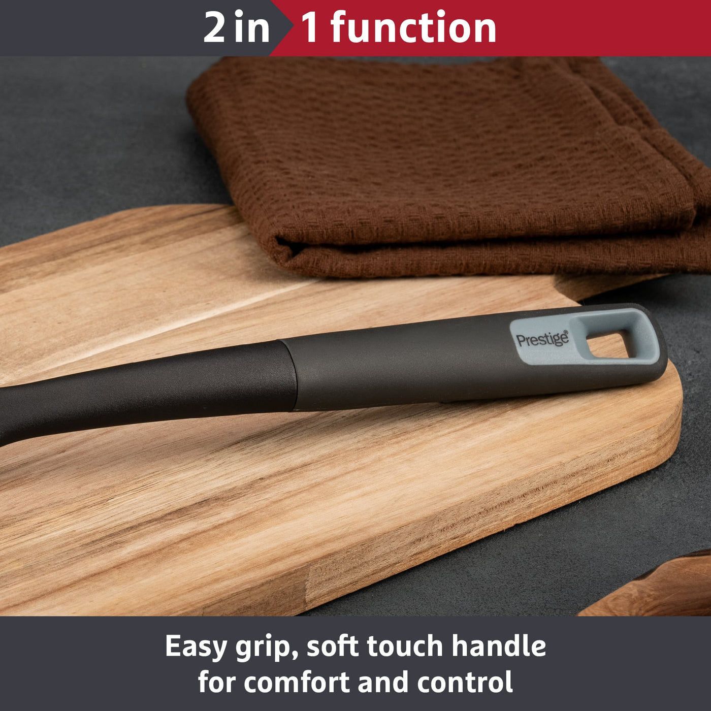 Prestige 2-in-1 Kitchen Tools - Slotted Turner Easy Grip