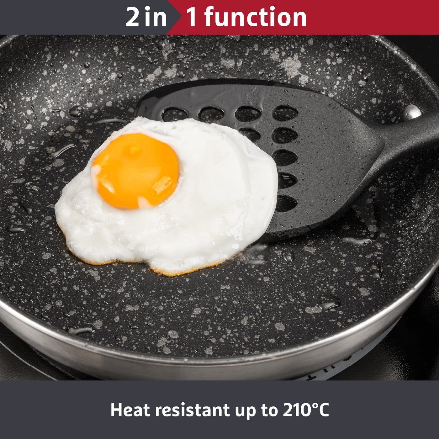 Prestige 2-in-1 Kitchen Tools - Slotted Turner Heat Resistant