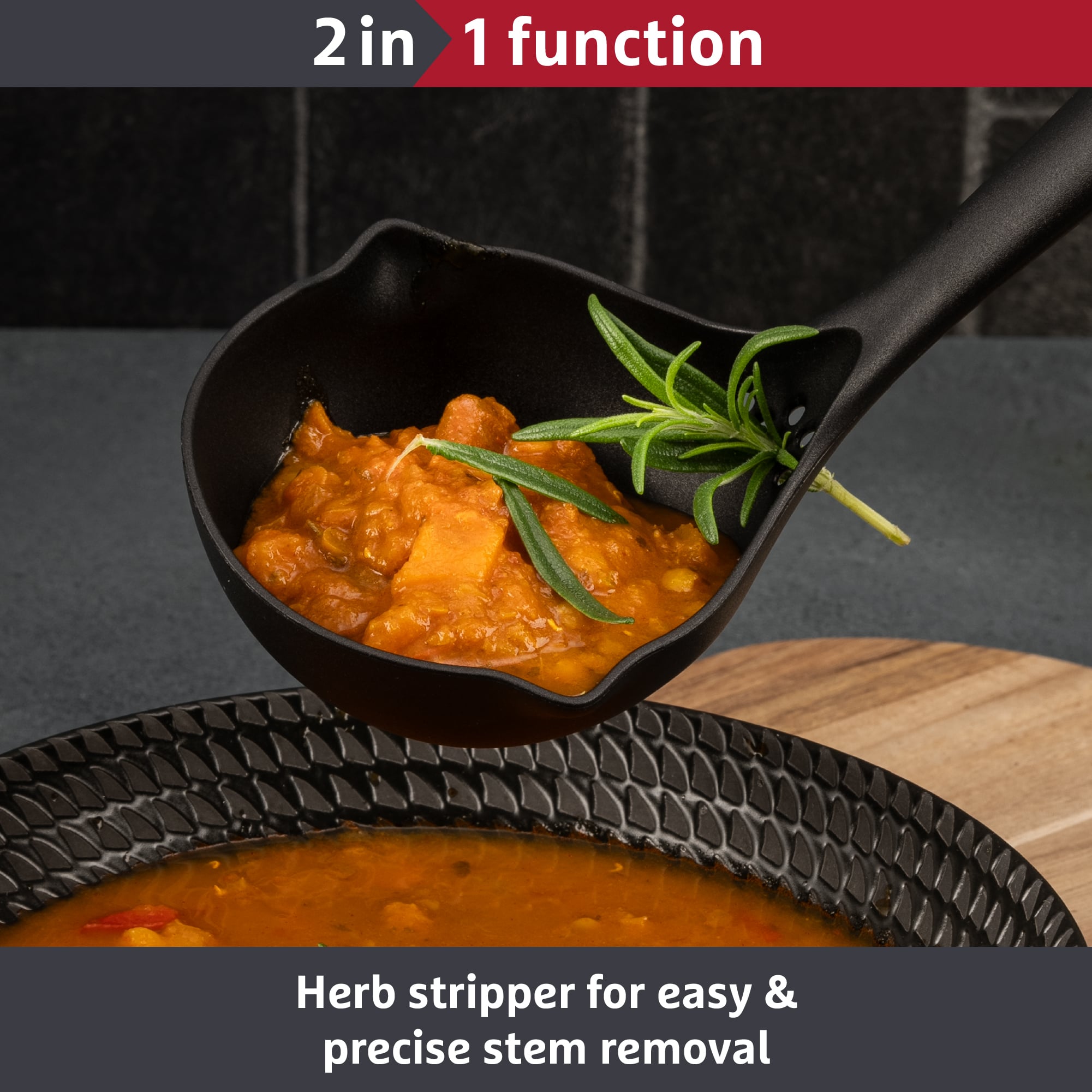 Prestige 2-in-1 Kitchen Tools - Ladle & Herb Stripper