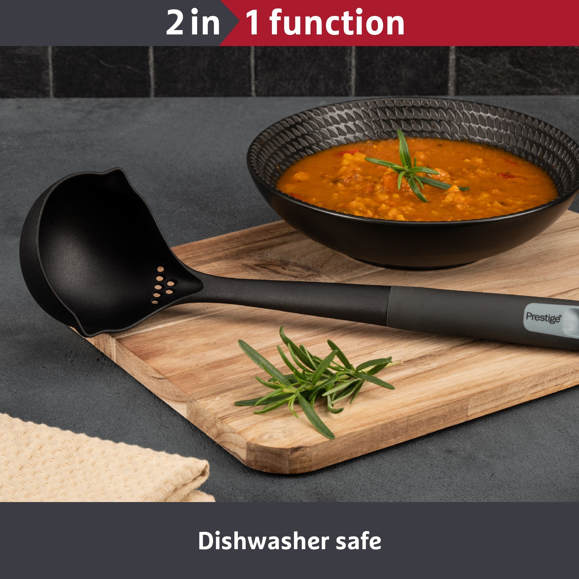 Prestige 2-in-1 Kitchen Tools - Ladle Dishwasher Safe