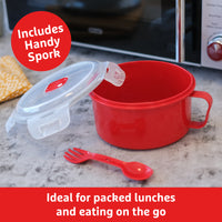 Good To Heat Microwave Bowl with Spork – BPA-Free, 900ml & Leakproof