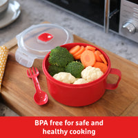 Good To Heat Microwave Bowl with Spork – BPA-Free, 900ml & Leakproof