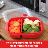Good To Heat Divided Microwave Container – BPA-Free - 1.3L
