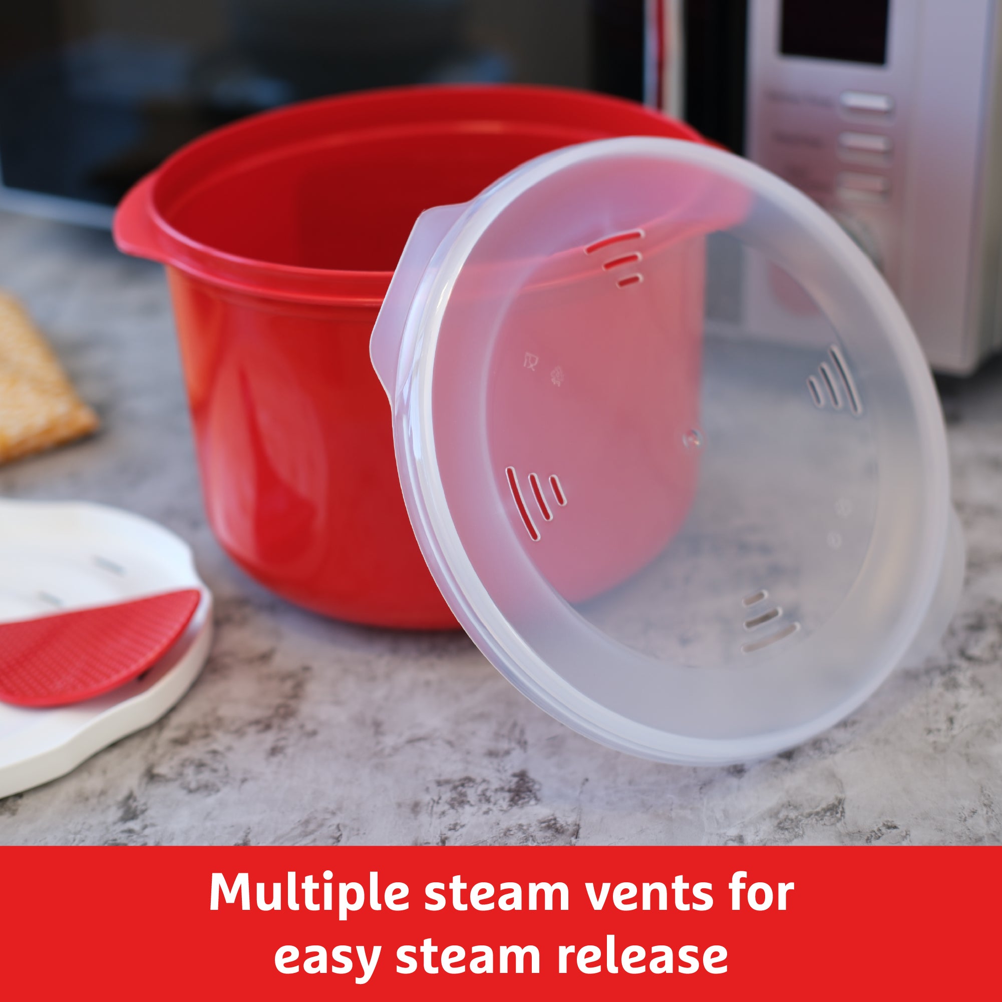 Good To Heat Microwave Rice Cooker – BPA-Free, 2.8L - Large Capacity