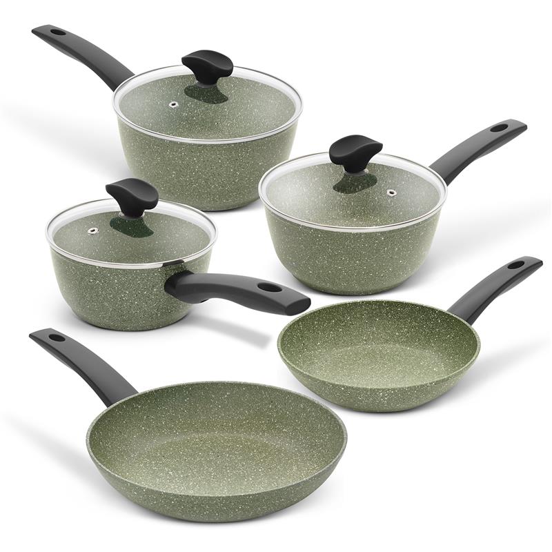 Eco Non Stick Saucepan Lids & Frying Pan Set 5 Piece