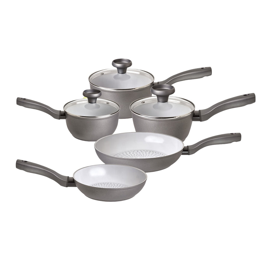 Earth Pan: Ceramic Non-Stick Saucepan & Frying Pan Set - 5 Piece