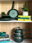 Earth Friendly: Non-Stick Induction Saucepan & Frying Pan Set - 5 Pieces